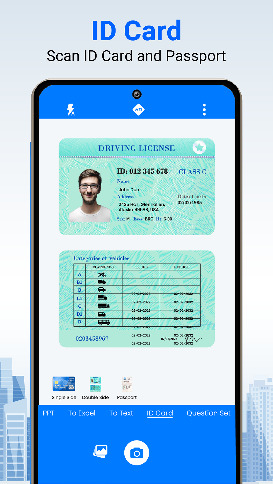 Doc Scanner App Interface showing document scanning
